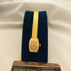 Altın Kaplama 5 Sıra Trabzon Hasırı Bileklik