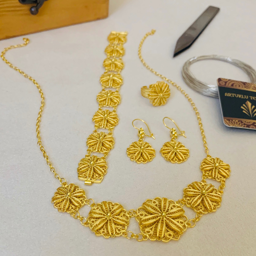 Midyat telkari gümüş set