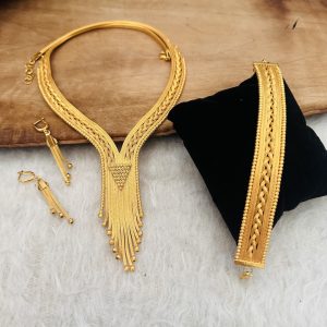 Altın Kaplama Dorika Gümüş Takı Seti