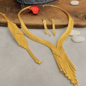 Dorika Altın Kaplama Gümüş Set
