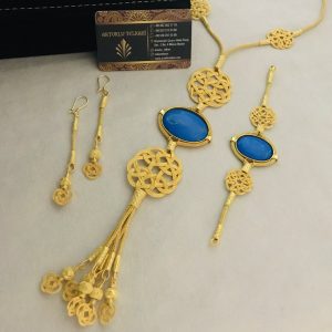 Firuze Taşlı Kazaziye Takı Seti