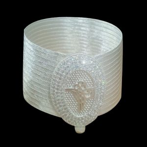 Tuğralı Gümüş Trabzon Hasırı Bilezik