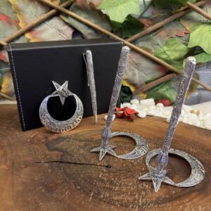 Ayyıldız Gümüş Masa Üstü Telkari İsimlik