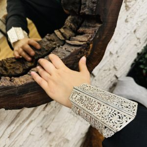 Gümüş Urfa Akıtması Yıldızlı Bileklik