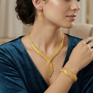 22 Ayar Altın Kaplama Dorika Takı