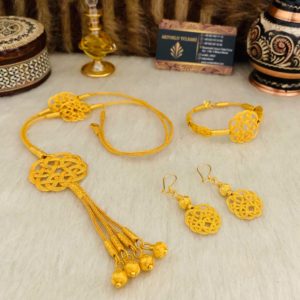 Altın Kaplama Dört Toplu Gümüş Kazaz Set