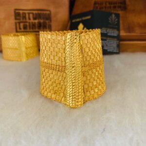 Altın Kaplama Gümüş Tel Örgü Bilezik