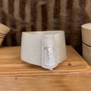 Tuğralı Gümüş Trabzon Hasırı Bayan Bilekliği