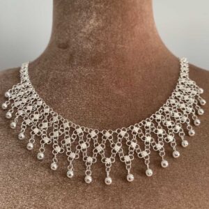 Telkari Gümüş Yıldızlı Bayan Gerdanlığı