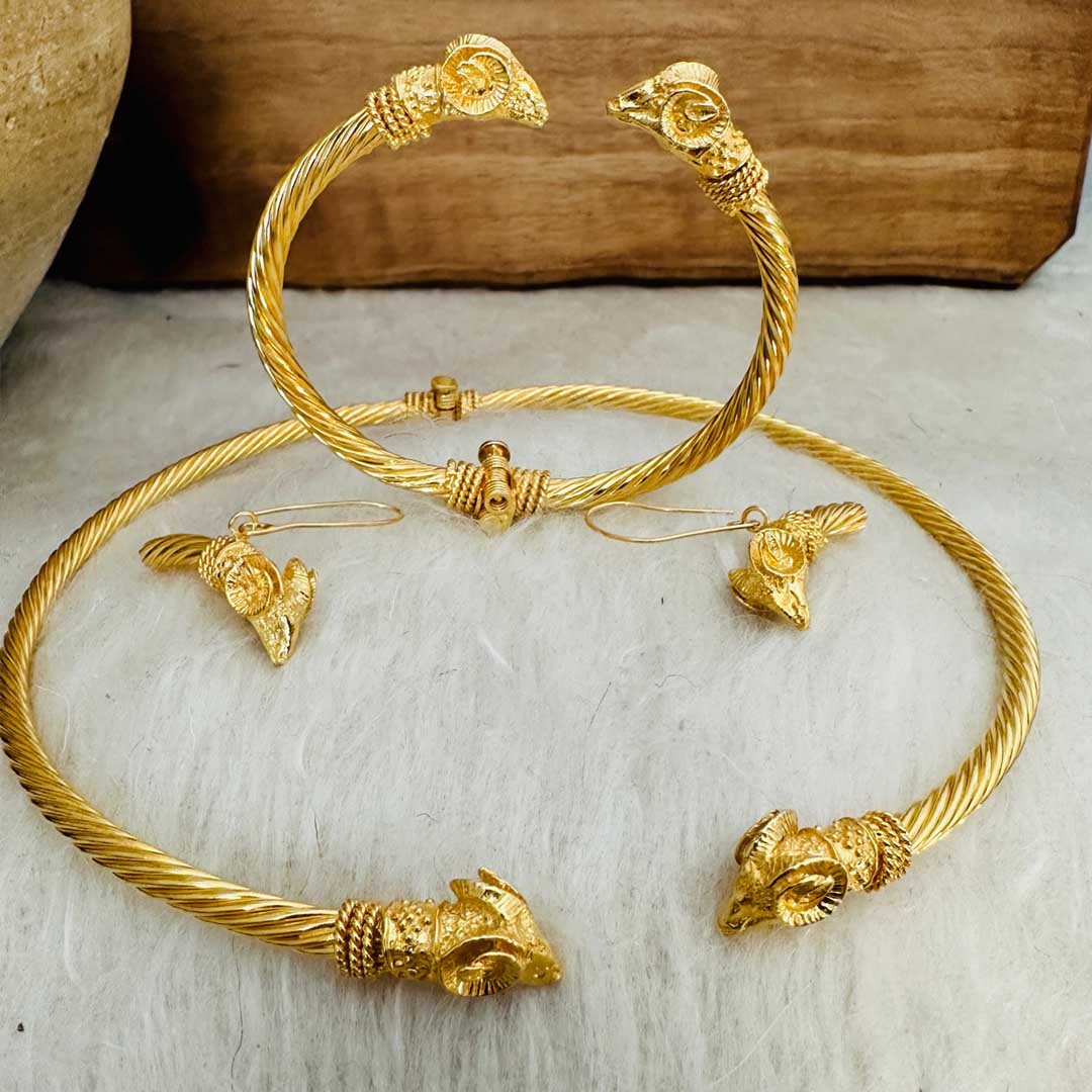 gold-plated-silver-ram-head-jewelry