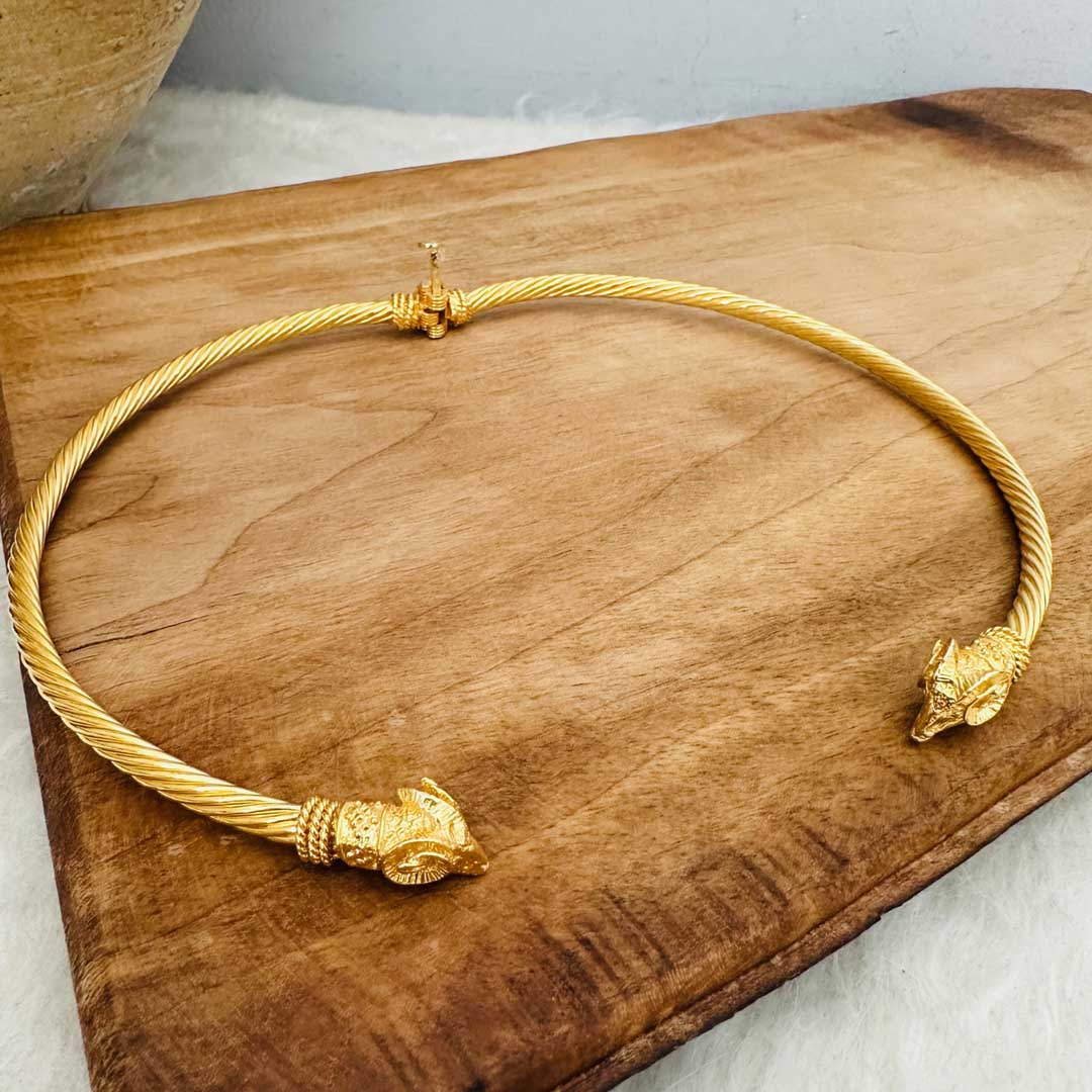 ram-head-gold-plated-silver-necklace