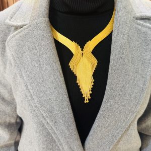 Altın Kaplama Gümüş Dorika Bayan Kolyesi