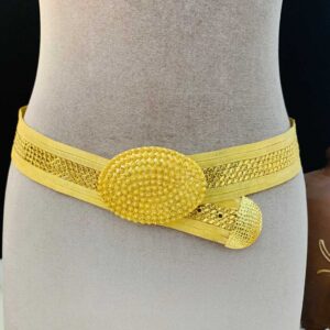 Pullu Altın Kaplama Gümüş Bayan Kemeri