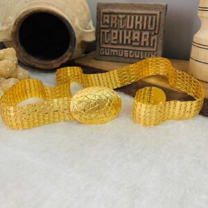 Mersin Hasırı Altın Modeli Gümüş Kemer