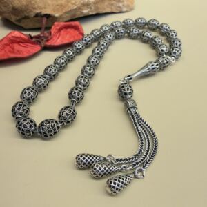 Telkari Gümüş Erkek Tesbih Modeli