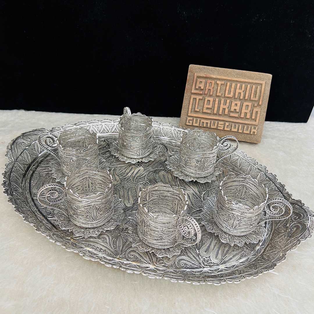 telkari-gumus-cay-kahve-tepsi-takimi