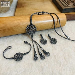 Gümüş Kazaziye El İşi Takı Seti