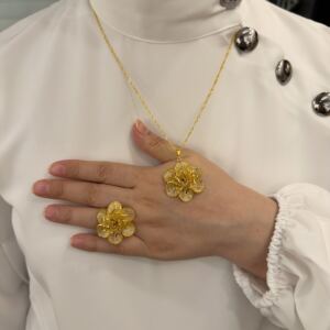 Altın Kaplama Bayan Gümüş Fizyon Seti