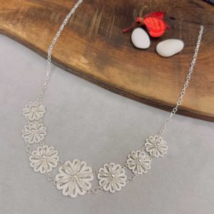 925 Ayar Gümüş Telkari Bayan Gerdanlığı