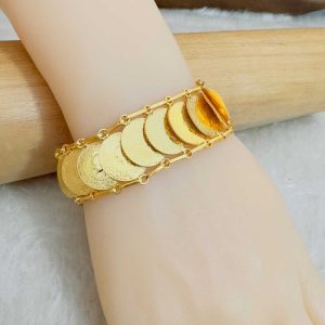 Altın Kaplama Gümüş Çeyrekli Bileklik