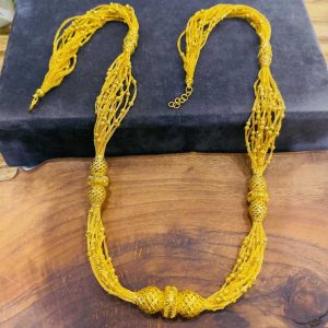 Dorika İşlemeli Köstek Bayan Kolyesi