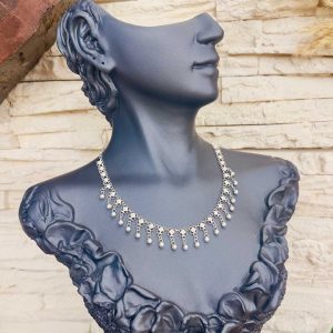 Tek Sıralı Telkari Gümüş Kolye Gerdanlık Modeli