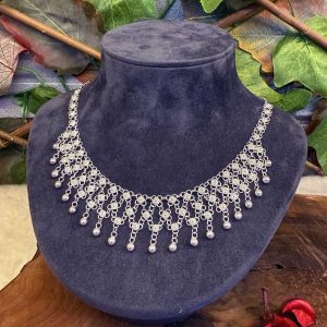 Üç Sıralı Telkari Gümüş Kolye Gerdanlık Modeli