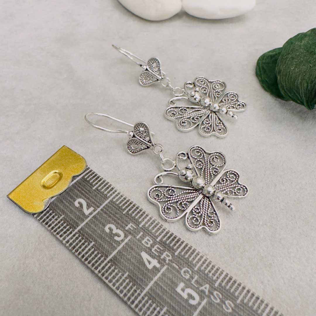 butterfly-model-filigree-silver-women’s-earring