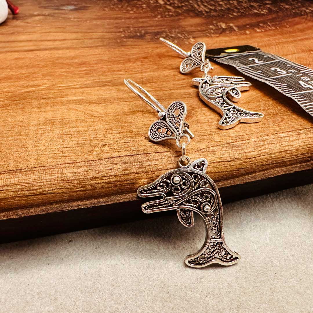 dolphin-designed-filigree-925-carat-silver-earrings