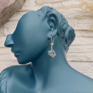 Elif Vav Tasarım Telkari Gümüş Küpe