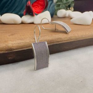 Telkari İşlemeli Bayan Gümüş Küpesi