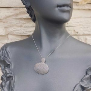 Salyangoz Modeli Gümüş Bayan Kolyesi