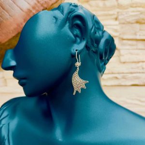 Damla Tasarım Telkari Gümüş Küpe