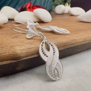 Telkari Sonsuzluk Modeli Gümüş Küpe