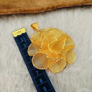 Altın Kaplama Gümüş Gelin Gülü Kolye Ucu