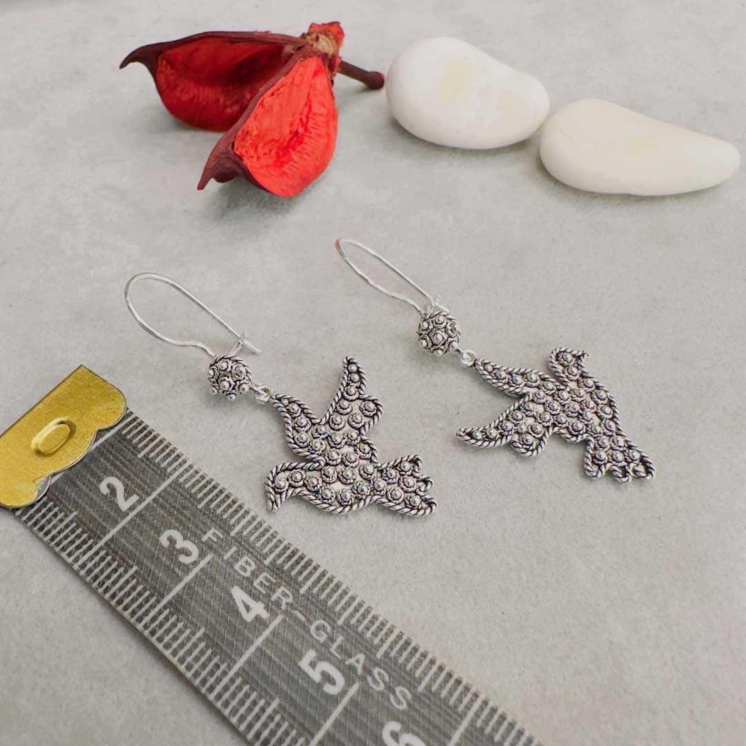 pigeon-motif-filigree-silver-ladies-earring