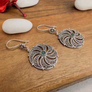 Telkari Boyut Kapısı Modeli Gümüş Küpe