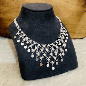 Pullu Telkari Gümüş Bayan Kolyesi