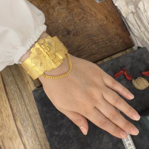 Altın Kaplama Gümüş Diyarbakır Hasırı Bilezik