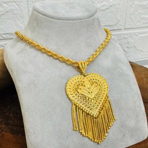 Hint İşi Altın Modeli Bayan Kolyesi