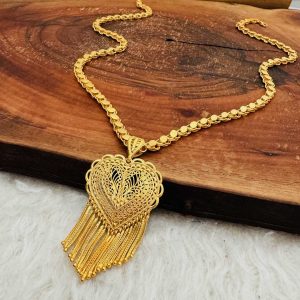 Halep Pullu Zincirli Hint İşi Bayan Kolyesi