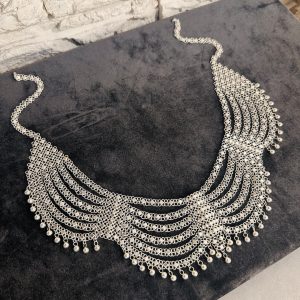 Telkari Yıldızlı 925 Ayar Gümüş Bayan Gerdanlığı