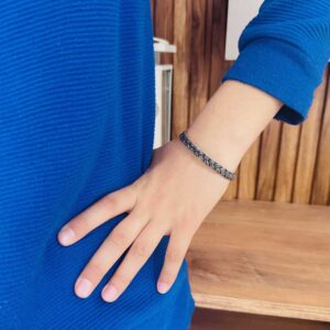 925 ayar gümüş ikili örgülü erkek bilekliği