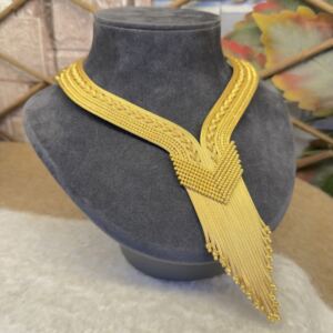 Örgülü Altın Modeli Dorika Gümüş Kolye