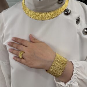 Altın Modeli Kleopatra Gümüş Takı Seti