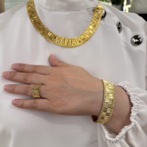 Kleopatra Modeli Altın Kaplama Gümüş Set