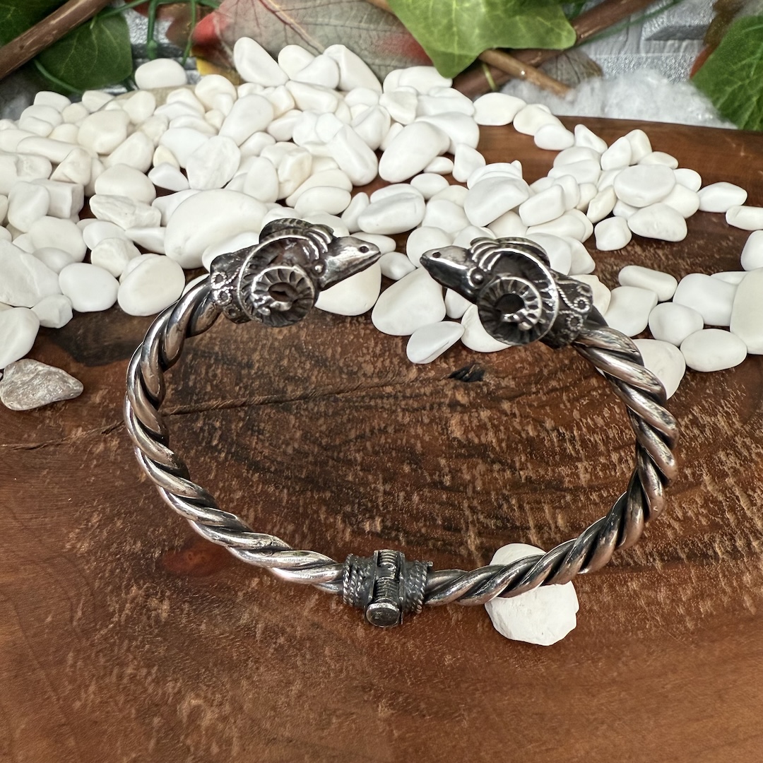 925-silver-sterling-ram-head-men-bracelet