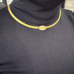 Taşlı Trabzon Hasırı 3 Sıralı Klasik Kolye Modeli