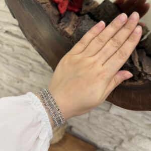 Telkari İşlemeli Gümüş Yöresel Bayan Bilekliği