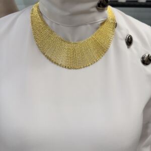 Kleopatra Sakkara Modeli Altın Kaplama Gümüş Kolye